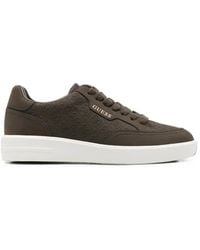 Guess - Logo-Embossed Leather Sneakers - Lyst