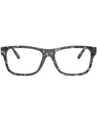 Versace - Tortoiseshell-Effect Rectangle-Frame Glasses - Lyst