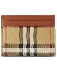 Burberry Izzy Horseferry Leather Card Holder in Red