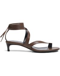 KHAITE - 350Mm Aimee Strappy Leather Heeled Sandals - Lyst
