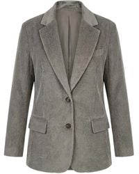 Brunello Cucinelli - Corduroy Single-Breasted Blazer - Lyst