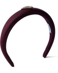 Prada - Triangle-Logo Headband - Lyst