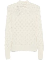 Ermanno Scervino - Pointelle-Knit High-Neck Sweater - Lyst