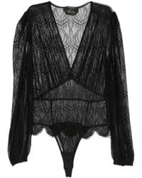Twinset - Lace-Overlay Ruffled-Trim Blouse - Lyst