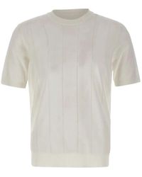 Kangra - Ribbed Short-Sleeve Sweater - Lyst
