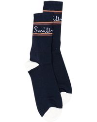 Paul Smith - Intarsia-knit Logo Socks - Lyst