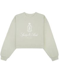 Sporty & Rich - Vendome Cropped-Sweatshirt - Lyst