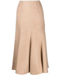 Gabriela Hearst - Amy Suede Flared Skirt - Lyst