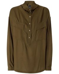 Pinko - Blouse With Pockets And Buttons - Lyst