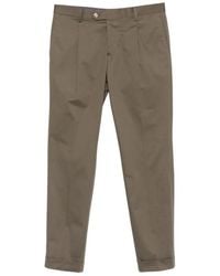 Arte' - Pleated Turn-Up Trousers - Lyst