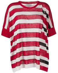 Woolrich - Striped Short-Sleeve Knit Top - Lyst