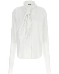 Alberta Ferretti - Lavallière-Collar Long-Sleeves Shirt - Lyst