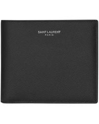Saint Laurent - Paris Logo-print Leather Wallet - Lyst