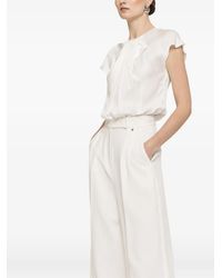 Nissa - Pleat-Detail Viscose Top - Lyst