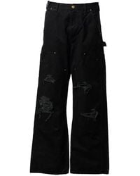 KAMIYA - Boro Distressed Trousers - Lyst