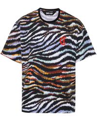 Just Cavalli - Animal-pattern Flocked Logo T-shirt - Lyst