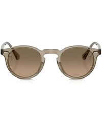 Oliver Peoples - Gregory Peck Sun Round-Frame Sunglasses - Lyst