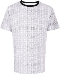 agnès b. - Text-print Cotton T-shirt - Lyst