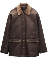 Rag & Bone - Corduroy-Collar Button Jacket - Lyst
