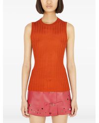 DURAZZI MILANO - Ribbed Sleeveless Top - Lyst