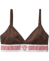 Versace - Ribbed Cotton-Jersey Bralette - Lyst