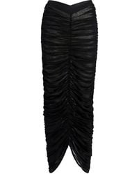 KHAITE - Laure Ruched Silk Skirt - Lyst