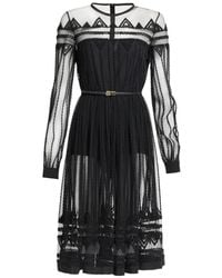 Elie Saab - Sequin-Embroidered Tulle Midi Dress - Lyst