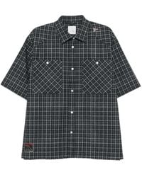 ROA - Check-Print Short-Sleeve Shirt - Lyst