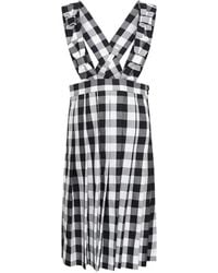 Comme des Garçons - Gingham-Check Ruffled Midi Dress - Lyst