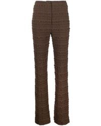 Nanushka - Juna Seersucker-texture Slim-fit Trousers - Lyst