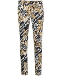 Versace Jeans Couture - Logo-Print Jeans - Lyst