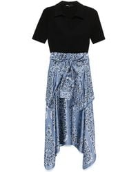 Maje - Panelled Midi Dress - Lyst