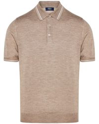 Fedeli - Stripe-detail Polo Shirt - Lyst