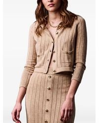 Hevron - Pointelle-Knit Button-Up Cardigan - Lyst