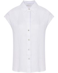 Vince - Short-sleeve linen shirt - Lyst