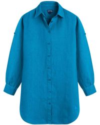 Vilebrequin - Fragance Linen Shirt Mini Dress - Lyst
