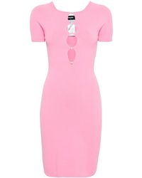 DSquared² - Cut-Out Detailed Knitted Dress - Lyst