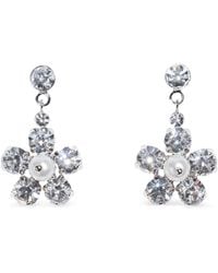 Simone Rocha - Daisy-Shaped Crystal-Embellished Earrings - Lyst