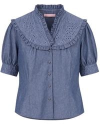 Kristina Ti - Ruffled Broderie-Anglaise Shirt - Lyst