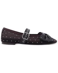 Bibi Lou - Gaela Studded Bow-Detail Ballet Flats - Lyst