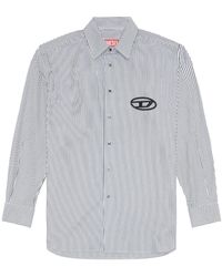DIESEL - S-douber Overhemd Met Geborduurd Logo - Lyst