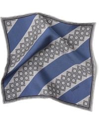 Versace - Printed Silk Twill Pocket Square - Lyst