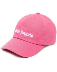 Palm Angels - Logo-embroidered Cotton Cap Pink - Lyst