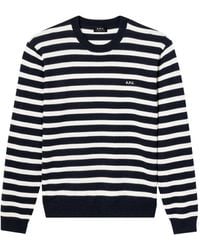 A.P.C. - Gestreifter Pullover - Lyst