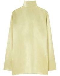 Jil Sander - Roll-Neck Satin Blouse - Lyst