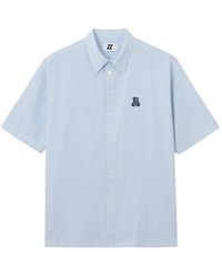 Izzue - Striped-Pattern Logo-Appliqué Shirt - Lyst