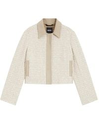 BOSS - クロップド ツイードジャケット - Lyst