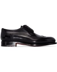 Santoni Leather Brogues - Black