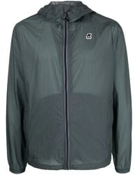 K-Way - Chaqueta Con Capucha Y Parche Del Logo - Lyst