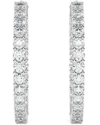 Diamond Essentials - Diamond Hoop Earrings - Lyst